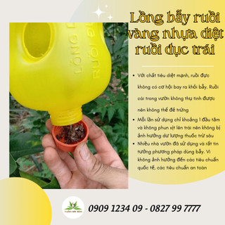 (Combo 5 cái) Lồng bẫy ruồi vàng bằng nhựa diệt ruồi đục trái - Green City