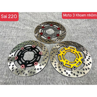Đĩa thắng brembo moto 3 khoen nhôm size 220mm