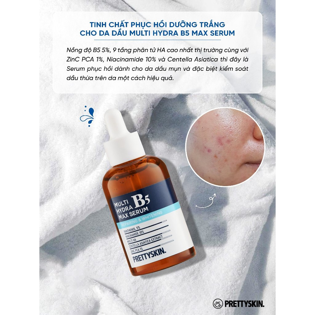 Tinh chất Multi Hydra B5 Prettyskin da dầu