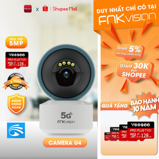 Camera Wifi Yoosee 5G Yoosee Model U4/5G 5.0mp mẫu mới 2023 - quan sát 360 độ - phiên bản tiếng việt - bảo hành 36 tháng