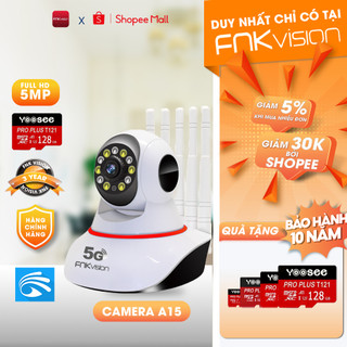 Camera Wifi Yoosee FNKvision A15-5G 5.0MP 360 độ, thế hệ mới 5 ăng ten, Full HD phiên bản tiếng việt bảo hành 36 tháng