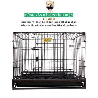 Lồng sơn tĩnh điện vân đá cho chó mèo
