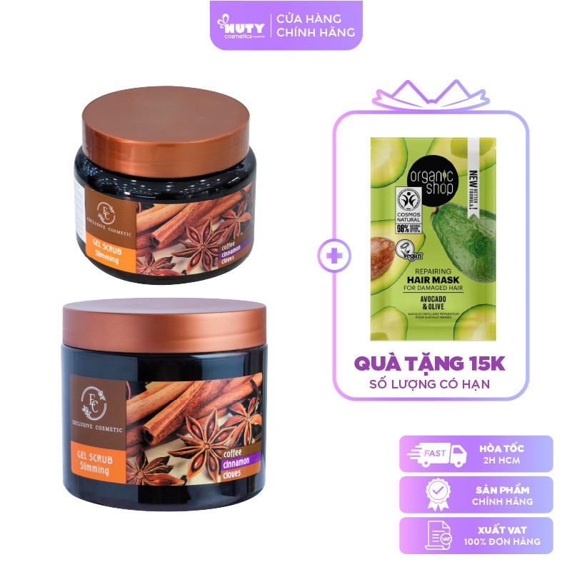 Tẩy Tế Bào Chết Toàn Thân Exclusive Cosmetic Chiết Xuất Quế Hồi & Cafe (380,500g)