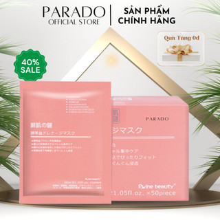 Hộp 50 miếng mặt nạ nhau thai tế bào gốc rwine beauty stem cell placenta mask nhật bản