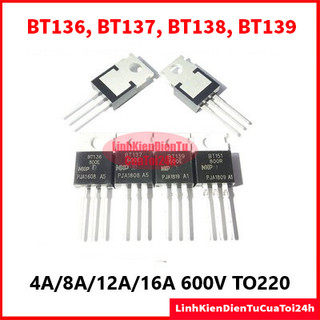 Triac bt136, bt137, bt138, bt139 - 600e 4a / 8a / 12a / 16a 600v to220