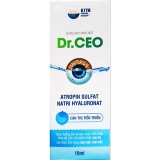 DUNG DỊCH NHỎ MẮT Dr.CEO - Atropin 0.01% - Dưỡng ẩm và làm chậm tiến trình tăng độ cận của bệnh nhân cận thị trên 6 tuổi