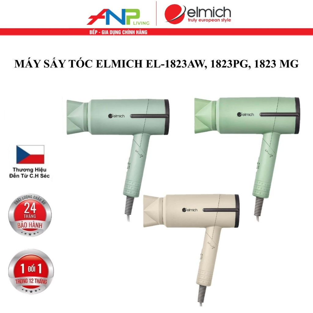 Máy Sấy Tóc Elmich HDE-1823 (Công Suất 1800W, 3 Chế Độ Sấy)