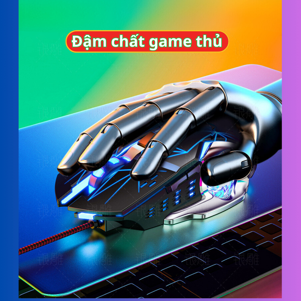 Chuột máy tính gaming có dây G15 led RGB 6 phím DPI 3600 chuyên game PC và làm việc văn phòng