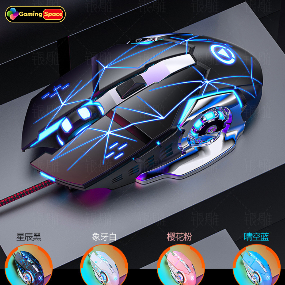 Chuột máy tính gaming có dây G15 led RGB 6 phím DPI 3600 chuyên game PC và làm việc văn phòng