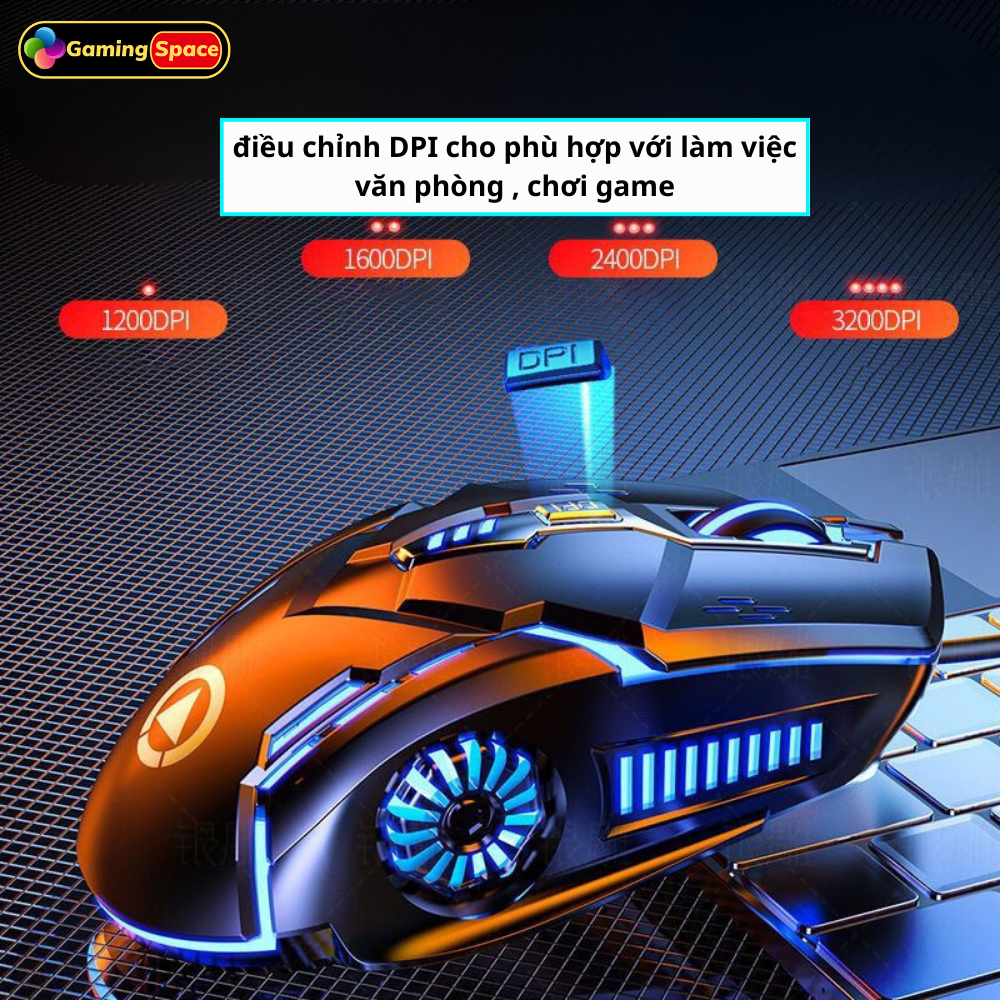 Chuột máy tính gaming có dây G15 led RGB 6 phím DPI 3600 chuyên game PC và làm việc văn phòng