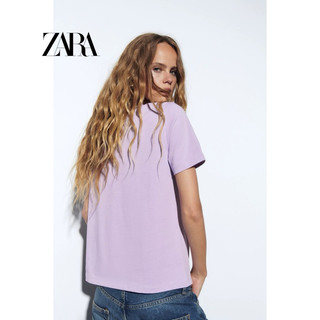 Zara Auth Áo phông nữ màu tím size M 170/88A