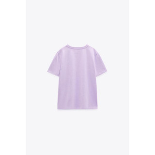 Zara Auth Áo phông nữ màu tím size M 170/88A