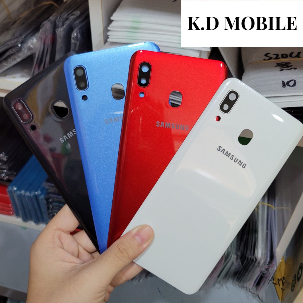 Vỏ nắp lưng Samsung A30 có kính camera và keo dán viền