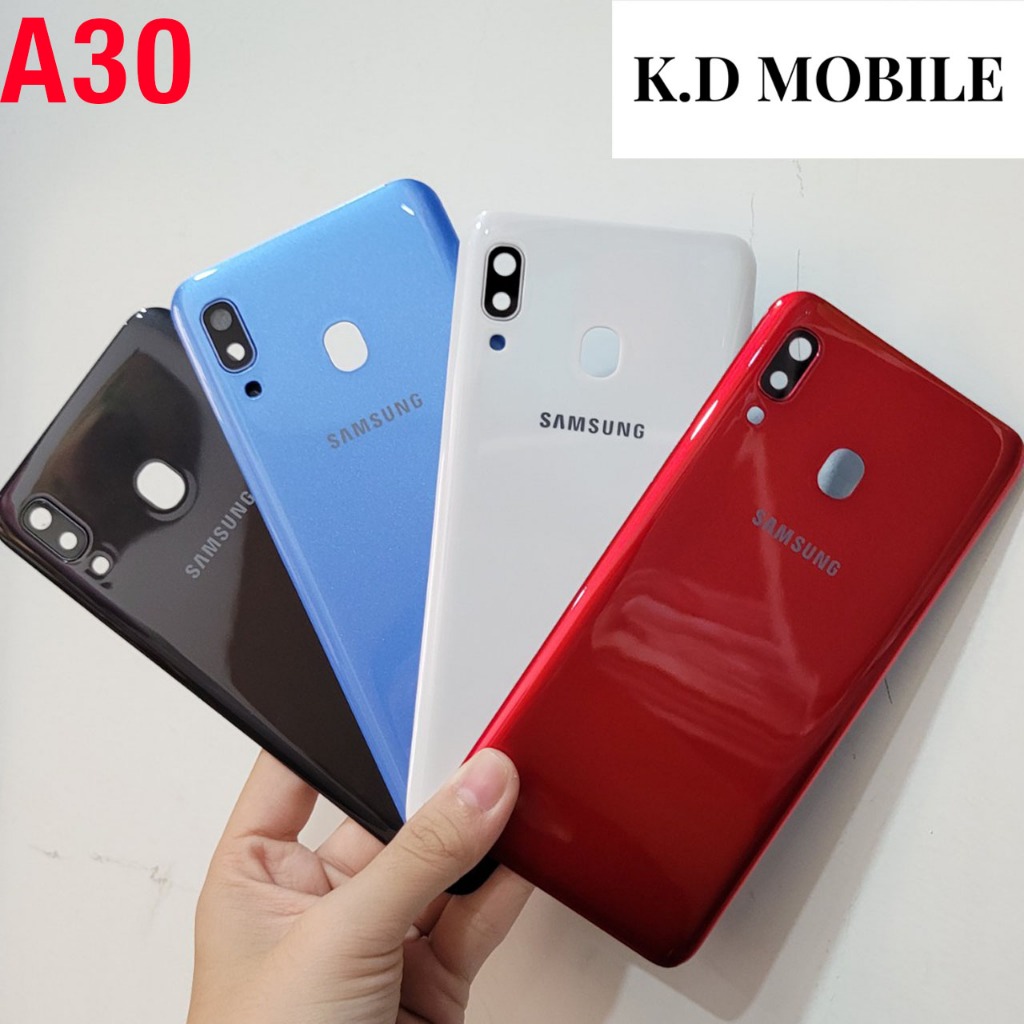 Vỏ nắp lưng Samsung A30 có kính camera và keo dán viền