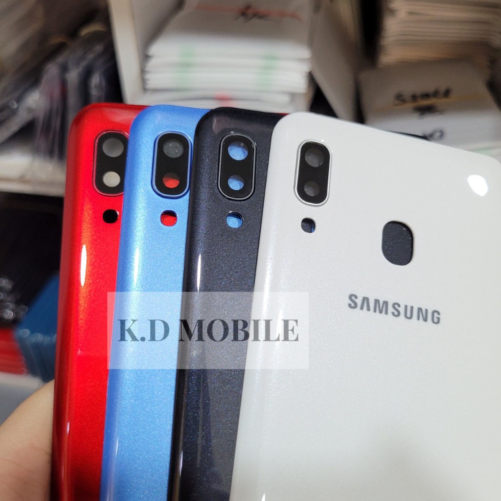 Vỏ nắp lưng Samsung A30 có kính camera và keo dán viền
