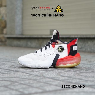 Giày thể thao react elavation white / red ck6617-100 cũ chính hãng