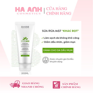 Sữa Rửa Mặt Laboratorios BABE Stop AKN Purifying Cleansing Gel