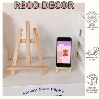 Giá Gỗ Mini để điện thoại máy tính bảng ảnh để bàn học Kệ nhỏ Reco decor bàn học