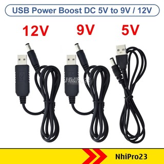 Cáp chuyển đổi điện áp từ cổng usb 5v sang 9v/12v