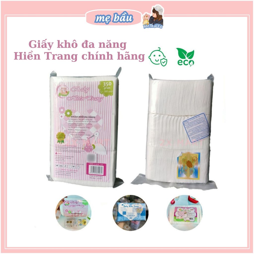 Giấy, khăn khô đa năng baby Hiền Trang cho bé mẹ tẩy trang vải không dệt methaivu
