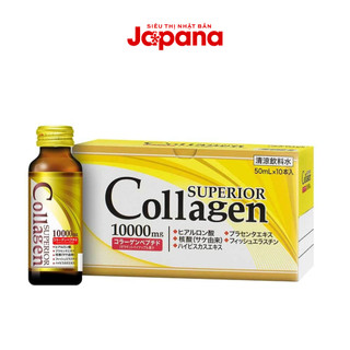 Nước uống Superior Collagen 10000mg Nhật Bản (Hộp 10 chai x 50ml)
