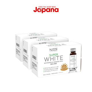Combo 3 hộp nước uống Collagen Nucos Super White cải thiện nám, làm trắng da