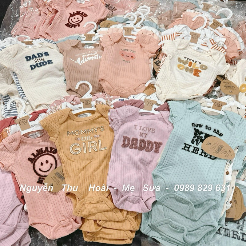 Set 3 body chip xuất dư cho bé trai, bé gái sơ sinh từ 3-9kg