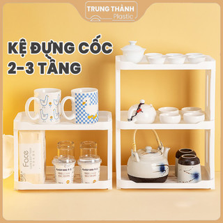 Kệ đựng cốc 2-3 tầng úp cốc nhỏ gọn lắp ghép Trung Thành Plastic