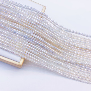 Chuỗi cổ akoya hạt ngọc trai biển 5ly màu trắng tròn đều bóng khóa bằng bạc - ngọc trai trường thịnh
