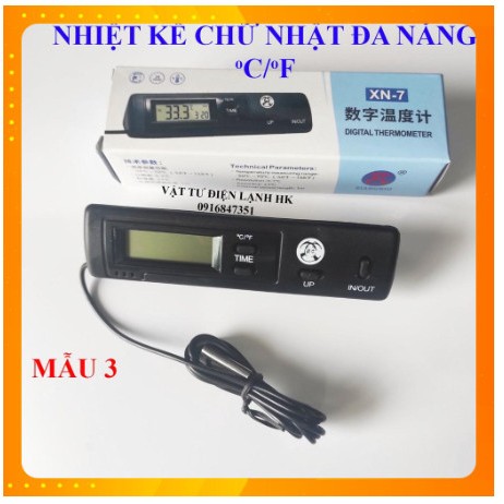 Nhiệt Kế Chữ Nhật (Đồng Hồ Đo Nhiệt Độ Đa Năng)