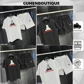  Bộ Quần Áo Nam Ba Len Ci In Logo Mặt Trước - Bộ Cộc Nam Ba Len Ci In Hình Mặt Trước Siêu Đẹp