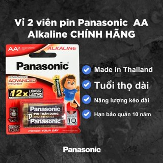 Pin tiểu Panasonic Alkaline AA LR6T (Vỉ 2 viên)