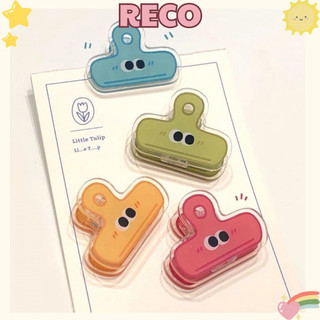 Kẹp giấy mini hoạt hình đáng yêu kẹp sổ tay hai mặt reco