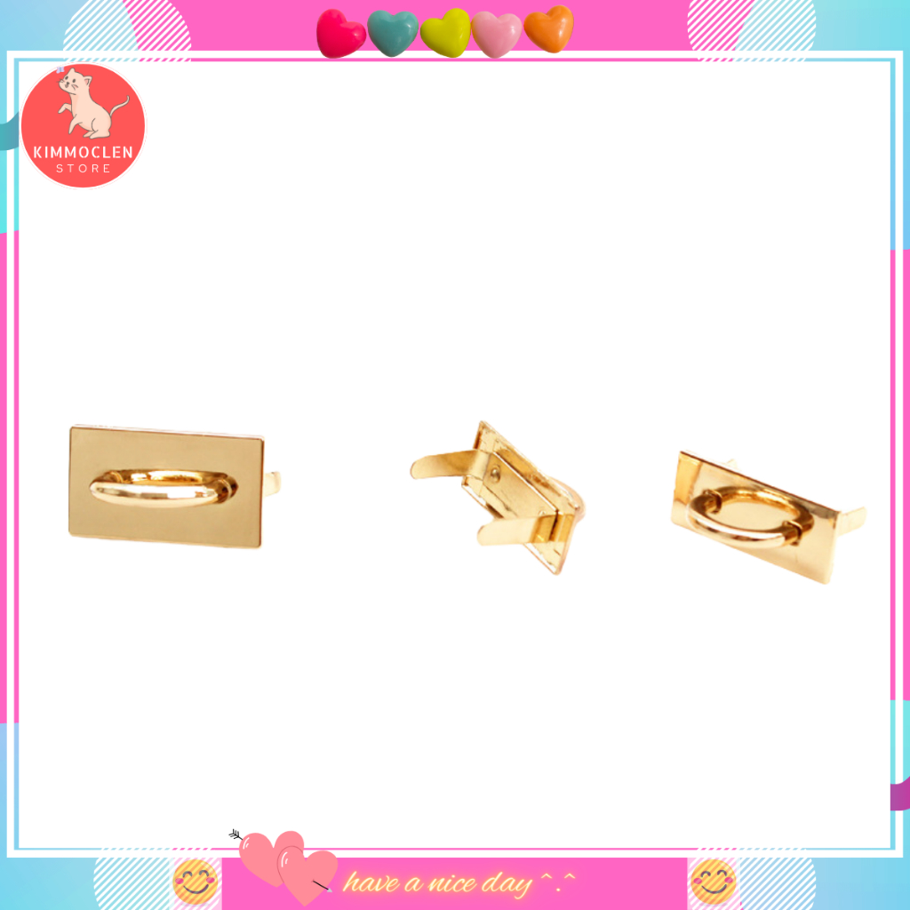 Đầu Gắn Vuông màu Vàng cho Túi Xách