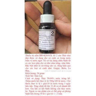 Bio Knock số 2- Trị bệnh nấm trắng cho cá cảnh