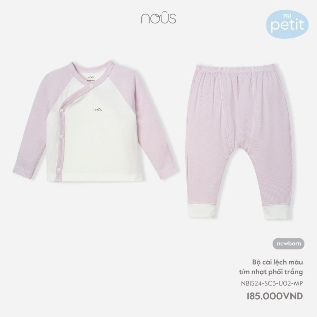 Bộ dài tay Nous petit sơ sinh cho bé