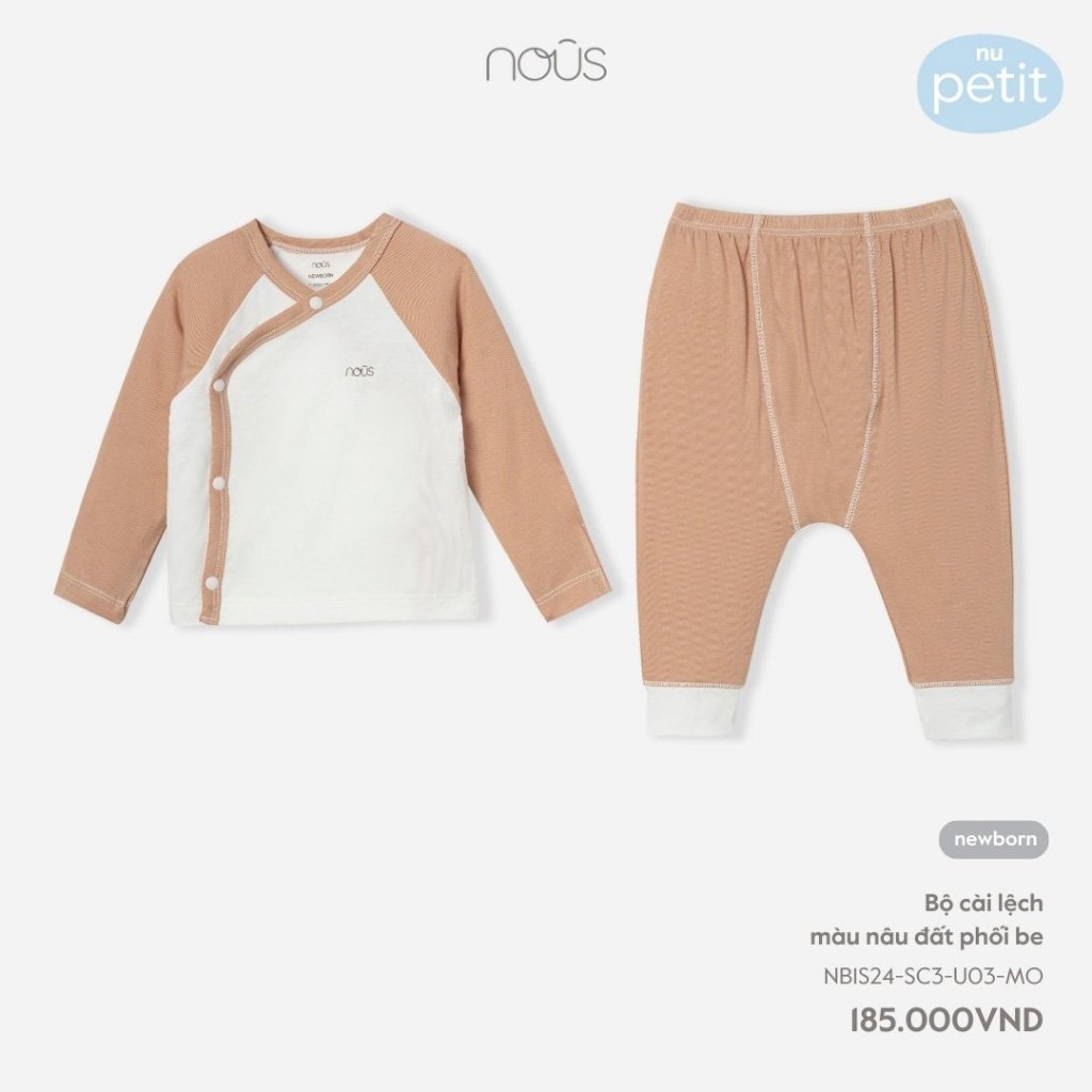 Bộ dài tay Nous petit sơ sinh cho bé