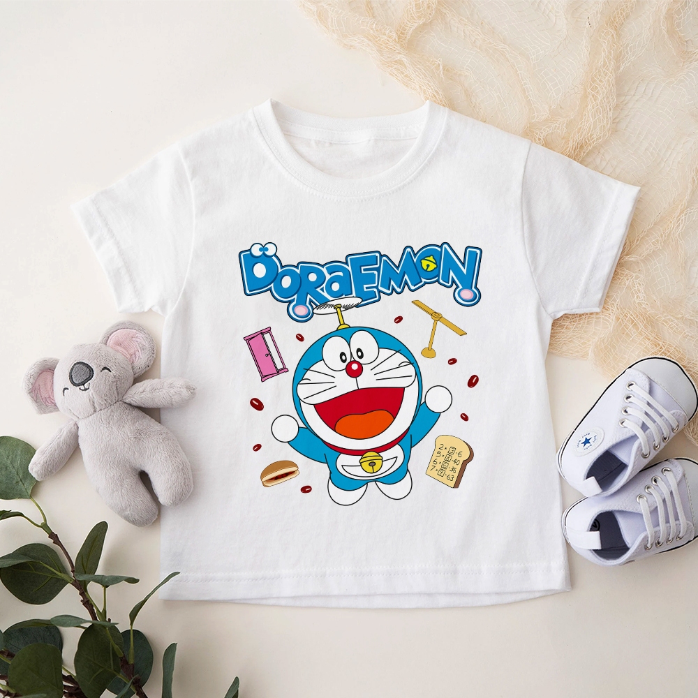 Áo thun in hình Doremon cho bé trai , bé gái dễ thương Dreamy Kids
