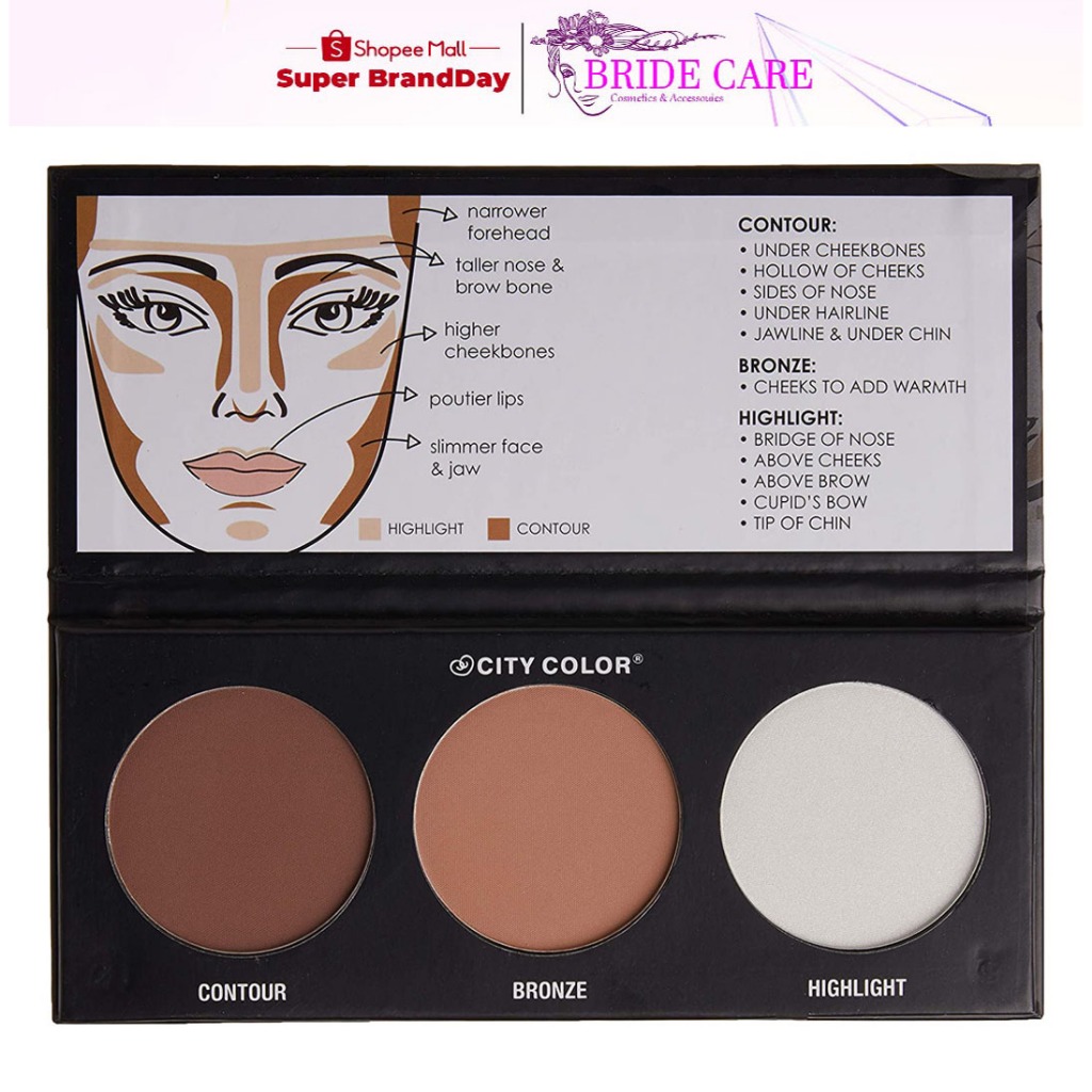 Phấn Tạo Khối City Color 3 ô Contour Effects 3 x 4.5g