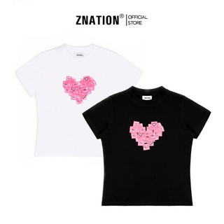 Áo thun babytee znation heart tee form ôm nữ