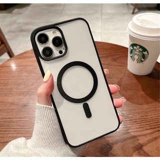 Ốp Điện Thoại Từ Tính Viền Màu Hỗ Trợ Sạc Dây Cho Ip (đóng hộp) 7plus đến 17promax đủ mã.