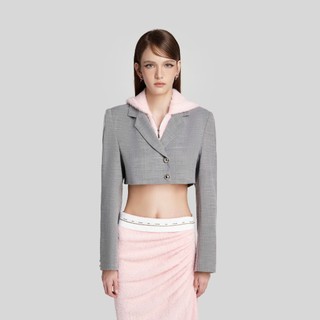 DEAR JOSÉ - Áo khoác croptop Spring storm vải chino xám