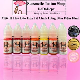 Mực h hoa đào hoa tít tem chính hãng bám đậm phun xăm 10ml