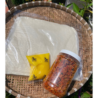 Combo Bánh tráng phơi sương 500gr+ muối tép hành phi+ bơ béo