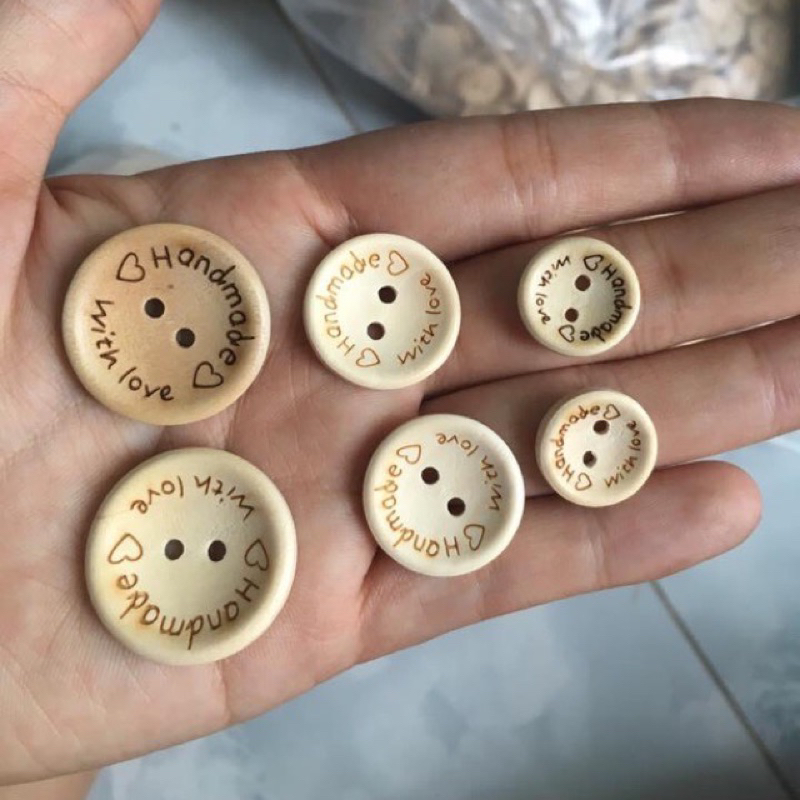 Cúc gỗ handmade 10 cái
