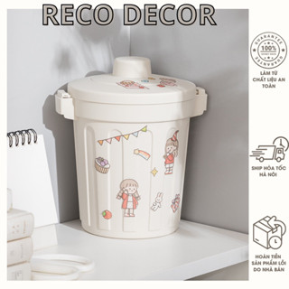 Thùng Rác Mini Đựng Bút Bông Tẩy Trang Đa Năng Trang Trí Bàn Học Để Bàn