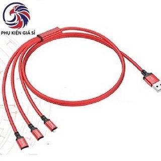Cáp sạc dây dù loại đẹp 3 in 1