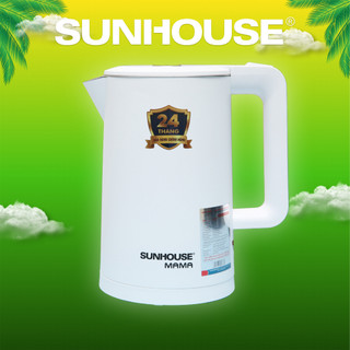 Ấm siêu tốc inox 2 lớp 1.7l sunhouse mama shd1386w - bảo hành chính hãng 24 tháng