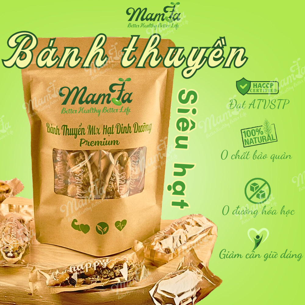 1KG Bánh thuyền mix siêu hạt dinh dưỡng mamfa bánh giảm cân ăn kiêng healthy ít calo