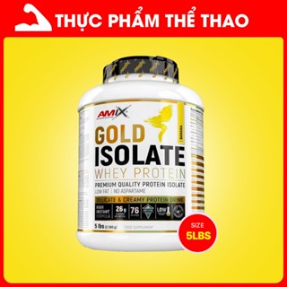 Sữa Hỗ Trợ Tăng Cơ Bắp Amix Gold Isolate Whey Protein- Hộp 5 Lbs (76 Servings)- Hàng Chính Hãng